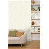Wallpaper beige embroidered flowers · Caselio Solstice 107910102