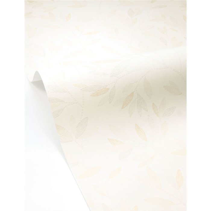 Papier peint fleurs brodées beige · Caselio Solstice 107910102