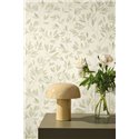 Papier peint vert à fleurs brodées · Caselio Solstice 107910726