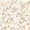 Papel pintado rosa con flores bordadas · Caselio Solstice 107910814