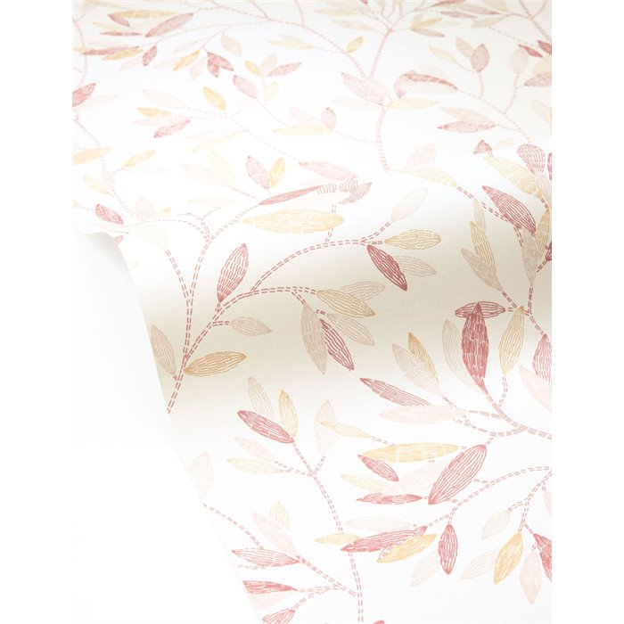 Papier peint rose à fleurs brodées · Caselio Solstice 107910814