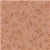 Papel pintado terracota con flores bordadas