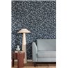 Papier peint bleu à fleurs façon points · Caselio Solstice 107916940