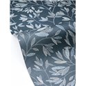 Papel pintado azul de flores con puntadas · Caselio Solstice 107916940