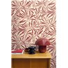 Rote Tapete mit minimalistischen Blättern · Caselio Solstice 107921869