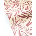 Red wallpaper with minimalist leaves · Caselio Solstice 107921869