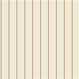 Papier peint beige et marron à rayures doubles