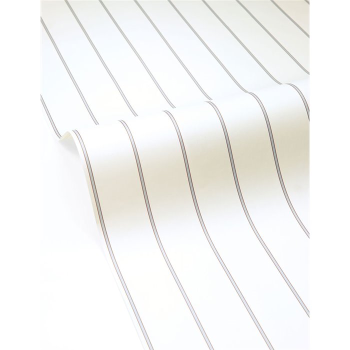 Papier peint blanc et marron à rayures doubles · Caselio Solstice 107936139