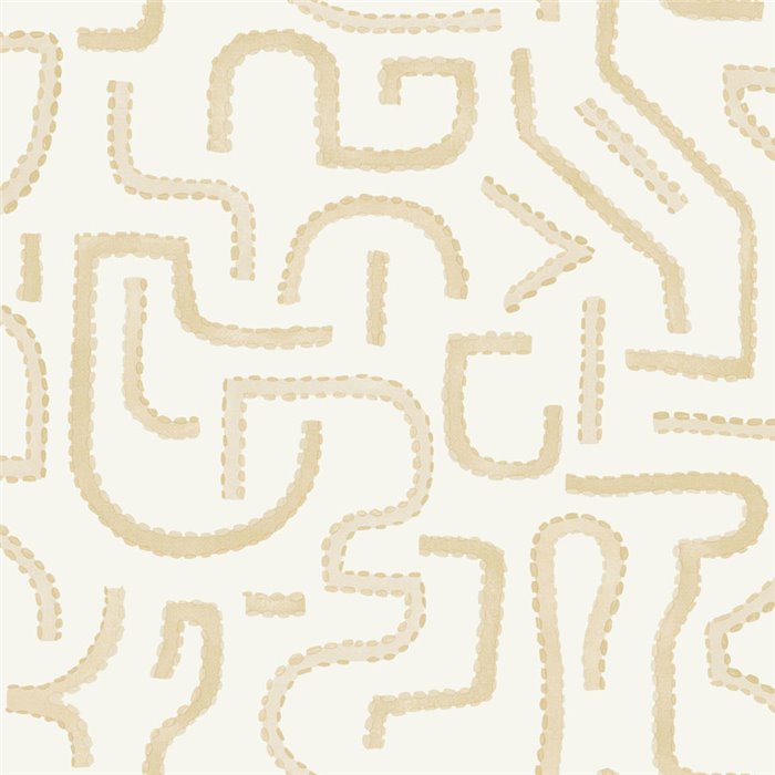 Wallpaper beige abstract labyrinth · Caselio Solstice 107951038