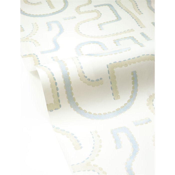 Wallpaper blue abstract labyrinth · Caselio Solstice 107956726
