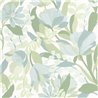 Papel pintado floral en tonos pastel