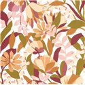 Wallpaper multicoloured retro floral design · Caselio Solstice 107968491
