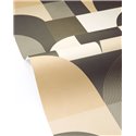 Beige and black geometric arch wallpaper · Caselio Forma 107841090