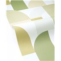 Papier peint géométrique vert esprit rétro · Caselio Forma 107847070