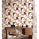 Red retro geometric wallpaper · Caselio Forma 107848080