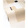 Beige-schwarze Tapete mit linearem Mosaik · Caselio Forma 107851199