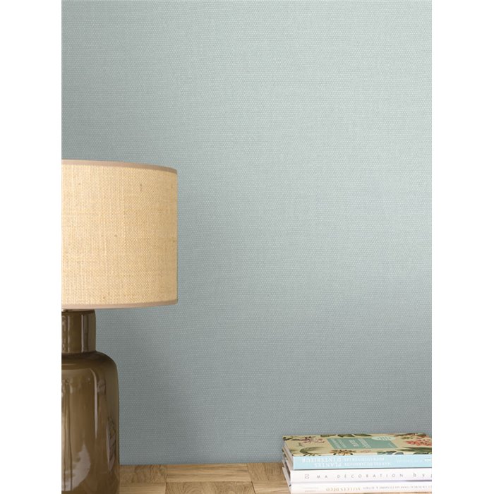 Tapete mit Bouclé-Effekt in sanftem Blau · Caselio Cocoon 107996126