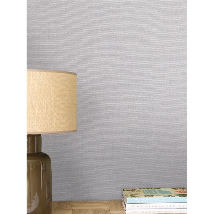 Papel pintado gris con efecto lana bouclé · Caselio Cocoon 107999322