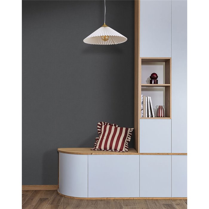 Anthrazit Tapete in textiler Optik · Caselio Cocoon 107999674