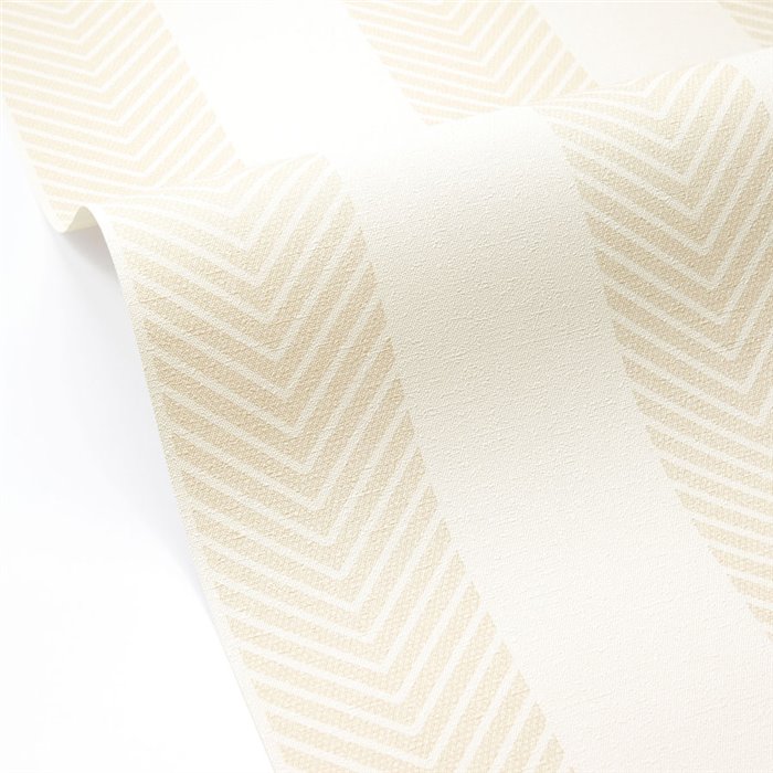 Papier peint rayures chevron beige · Caselio Cocoon 108021000