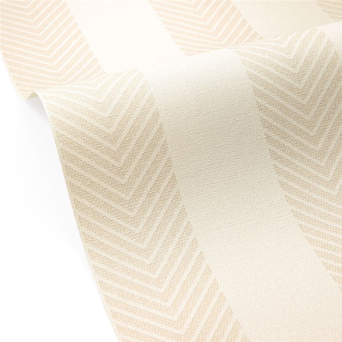 Papel pintado de rayas en espiga marrón · Caselio Cocoon 108022050