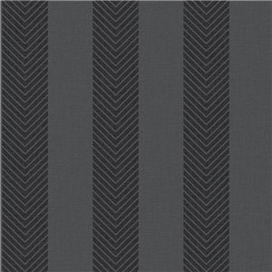 Papel pintado de rayas en espiga negro
