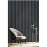 Papel pintado de rayas en espiga negro · Caselio Cocoon 108029037