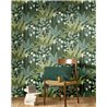 Green jungle floral wallpaper · Casadeco Canopée 202637575