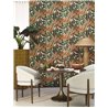 Papel pintado exótico floral terracota · Casadeco Canopée 202637606
