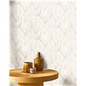 Papel pintado de hojas grandes en beige · Casadeco Canopée 202640202
