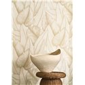 Papier peint feuillage beige doux · Casadeco Canopée 202641313