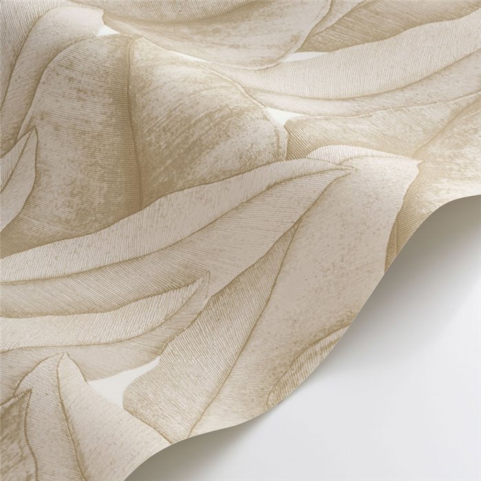 Soft beige foliage wallpaper · Casadeco Canopée 202641313