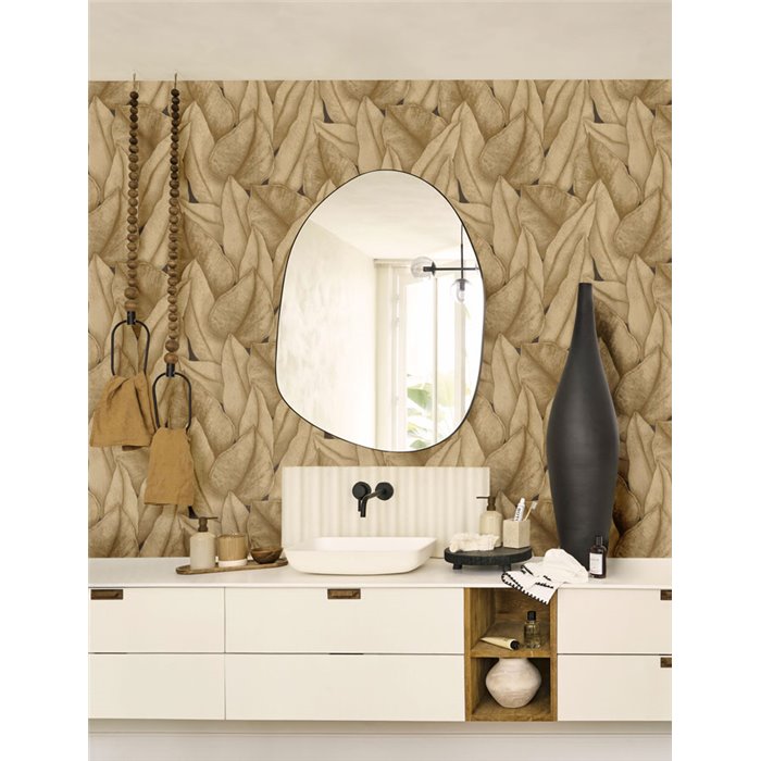Large leaf raffia-effect wallpaper · Casadeco Canopée 202642468