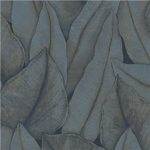 Papel pintado tropical de hojas azules