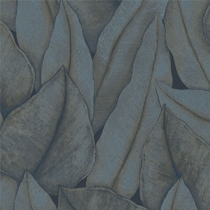 Papier peint feuillage tropical bleu · Casadeco Canopée 202646808