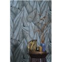 Papel pintado tropical de hojas azules · Casadeco Canopée 202646808