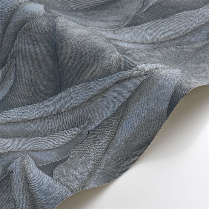 Papel pintado tropical de hojas azules · Casadeco Canopée 202646808