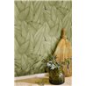 Layered leaf wallpaper in soft green · Casadeco Canopée 202647667