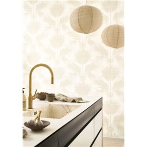 Papel pintado de palmeras tono sobre tono 2