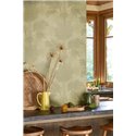 Green palm wallpaper with raffia effect · Casadeco Canopée 202657227