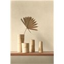 Beige Tapete mit feiner Blattstruktur · Casadeco Canopée 202660101