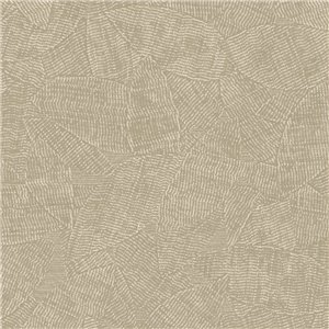 Papel pintado de hojas en trama beige