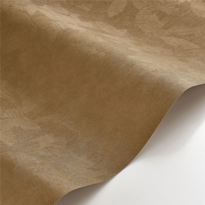 Organic leaf wallpaper in caramel · Casadeco Canopée 202662716