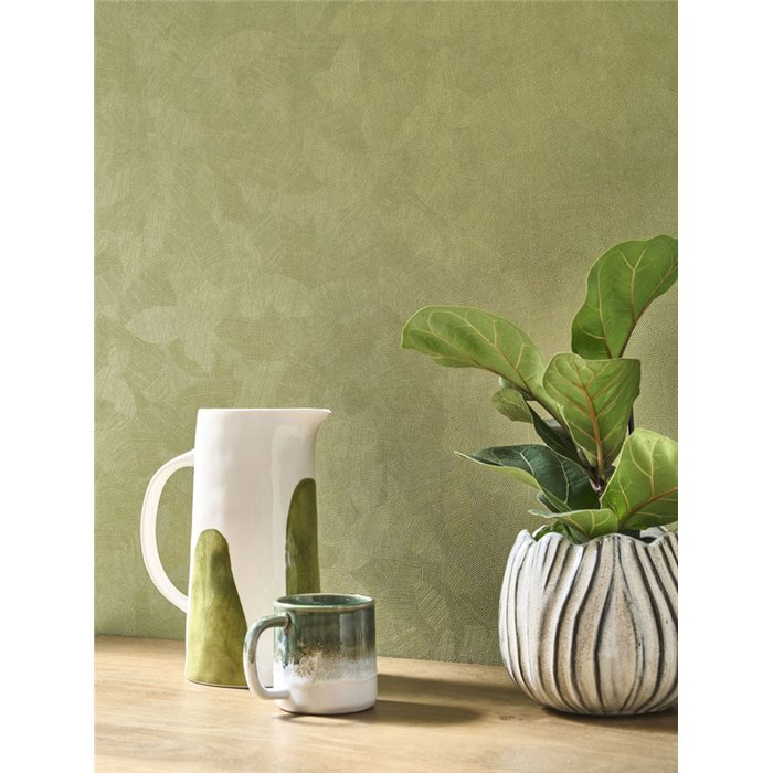 Soft green foliage wallpaper · Casadeco Canopée 202667654
