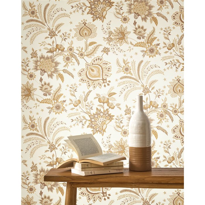 Vintage Indian floral wallpaper · Casadeco Maison de Famille 202681205