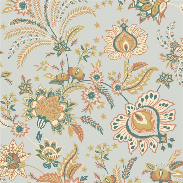 Papel pintado de estampado indio floral · Casadeco Maison de Famille 202686414