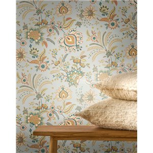 Papel pintado de estampado indio floral 2