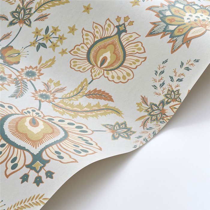 Indian floral print wallpaper · Casadeco Maison de Famille 202686414