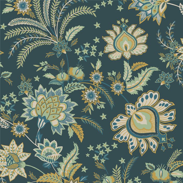 Indian floral vine wallpaper · Casadeco Maison de Famille 202687644