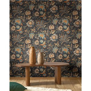 Papel pintado de flores cachemir 2